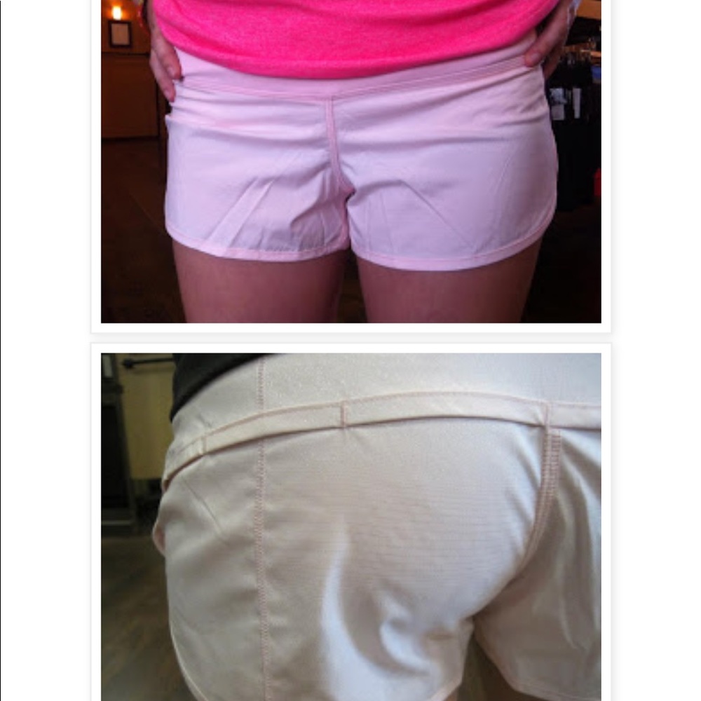 Lululemon blush quartz shimmer speed short 6 rare